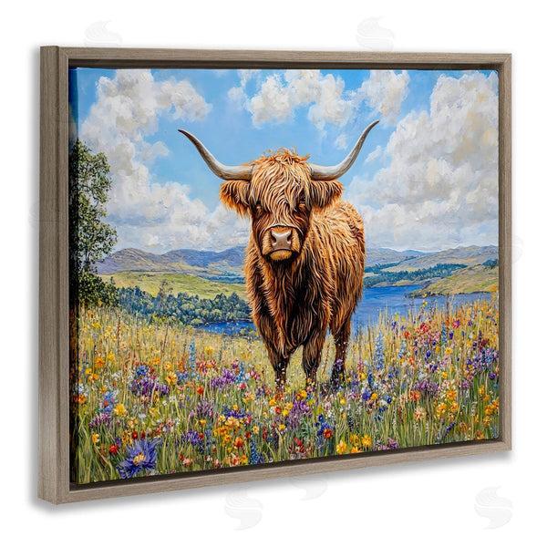 Stupell Industries Franklyn Gregory | Highland Cattle In Summer Meadow