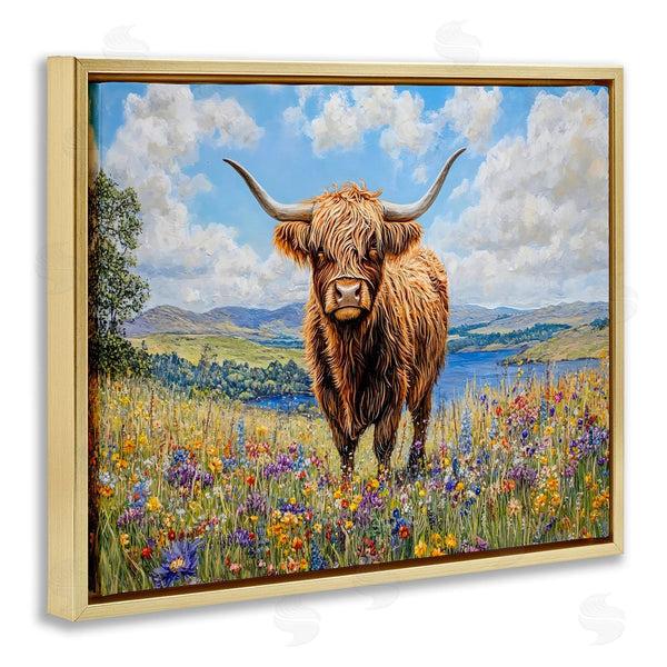 Stupell Industries Franklyn Gregory | Highland Cattle In Summer Meadow