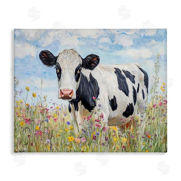 stupell industries Franklyn Gregory | Holstein Cow in Meadow