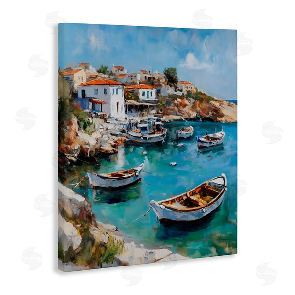Stupell Industries Franklyn Gregory | Italian Village Boats Wall Art
