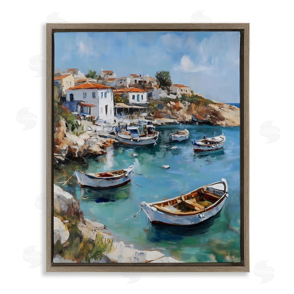stupell industries Franklyn Gregory | Italian Village Boats Wall Art