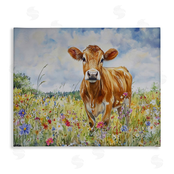 stupell industries Franklyn Gregory | Jersey Cow in Meadow