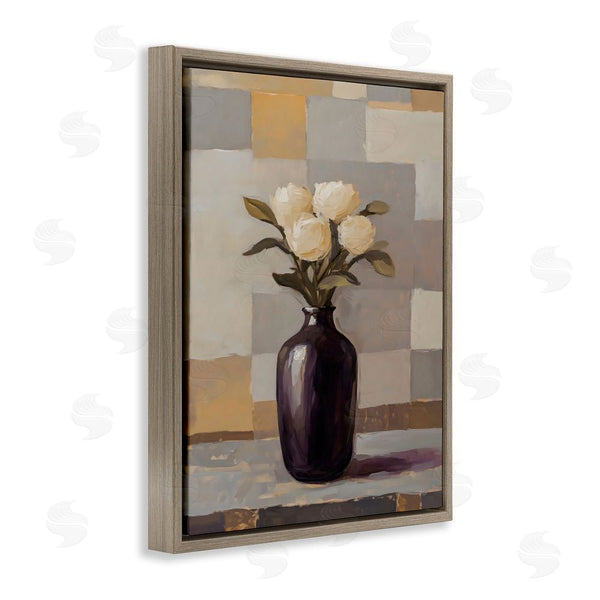 Stupell Industries Franklyn Gregory | Luxe White Roses In Vase Wall Art