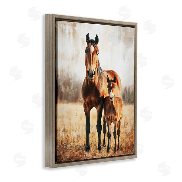 Stupell Industries Franklyn Gregory | Mare And Foal Portrait