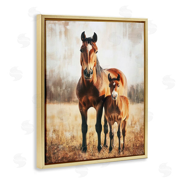 Stupell Industries Franklyn Gregory | Mare And Foal Portrait