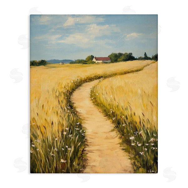 stupell industries Franklyn Gregory | Meadow Lined Country Path