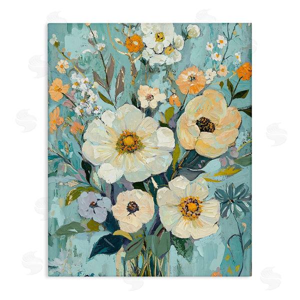 stupell industries Franklyn Gregory | Mixed Cream Flowers Arrangement