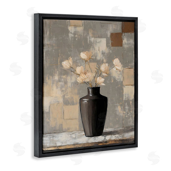 Stupell Industries Franklyn Gregory | Modern Black Vase & Flowers Wall Art