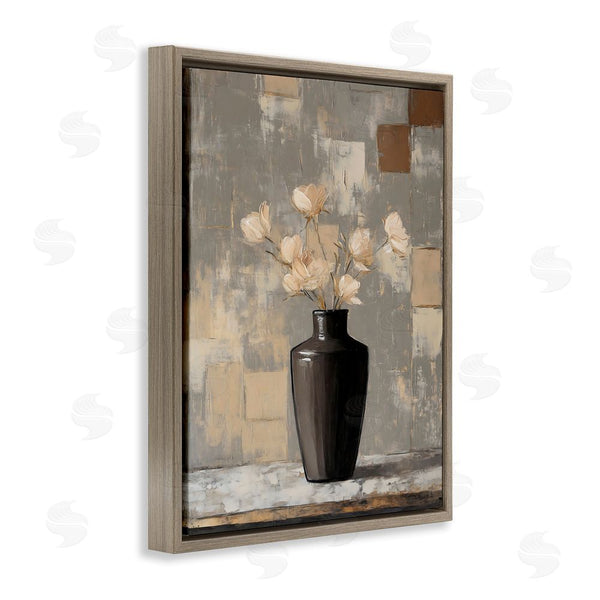 Stupell Industries Franklyn Gregory | Modern Black Vase & Flowers Wall Art