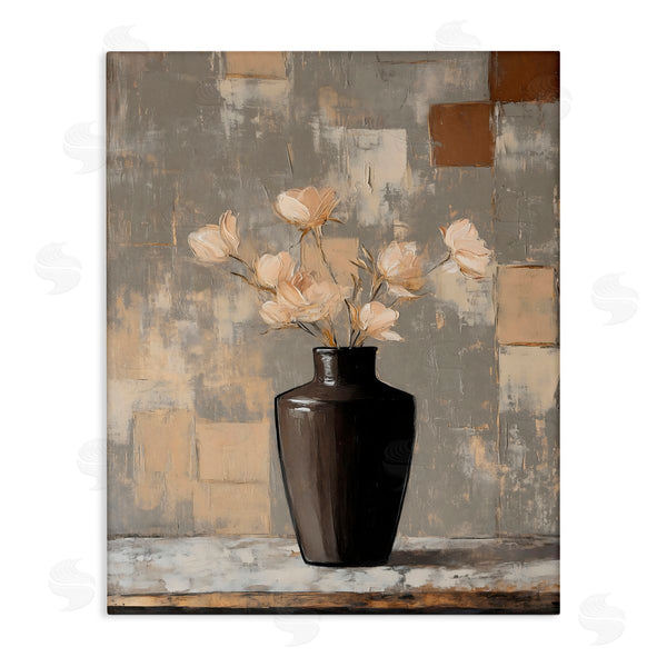 stupell industries Franklyn Gregory | Modern Black Vase & Flowers Wall Art