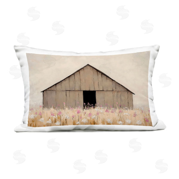 Stupell Industries Franklyn Gregory | Muted Barn In Meadow Printed Throw Pillow