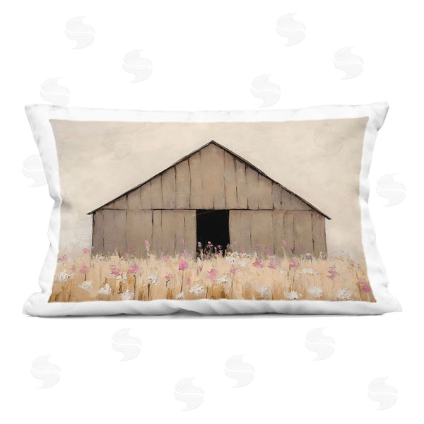 stupell industries Franklyn Gregory | Muted Barn in Meadow Printed Throw Pillow