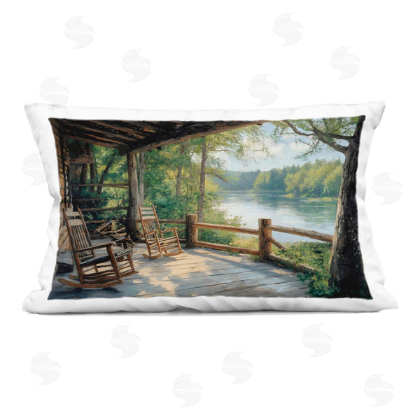 stupell industries Franklyn Gregory | Nature Cabin Views Printed Throw Pillow