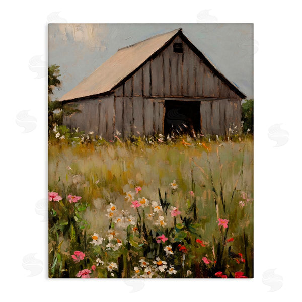 stupell industries Franklyn Gregory | Old Floral Barn View Wall Art