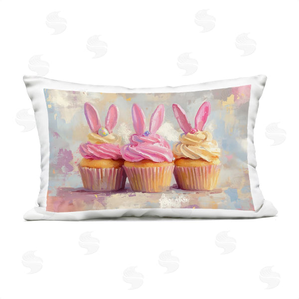 Stupell Industries Franklyn Gregory | Pastel Bunny Ear Cupcakes Printed Throw Pillow