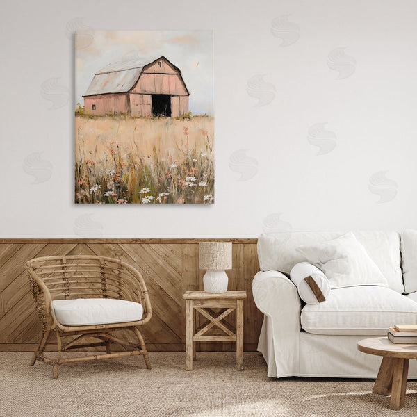 Stupell Industries Franklyn Gregory | Peachy Barn Landscape Wall Art