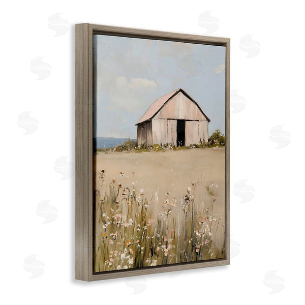 Stupell Industries Franklyn Gregory | Pretty Pink Barn Landscape Wall Art