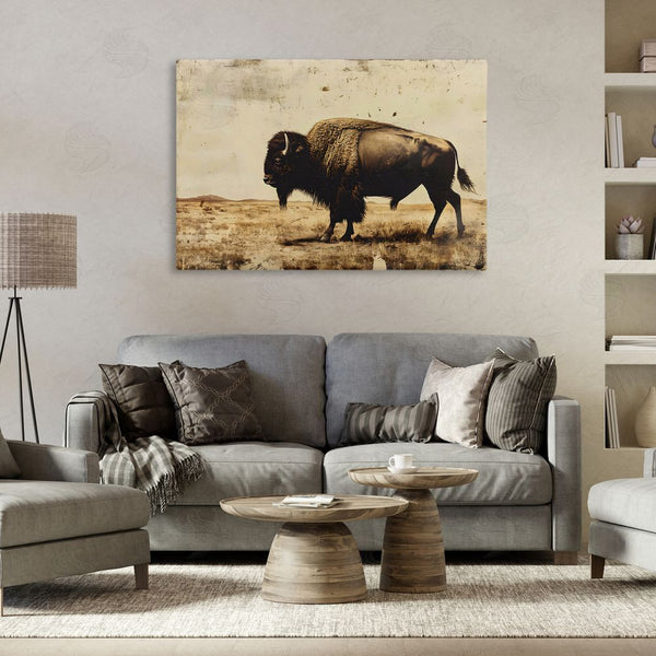 Stupell Industries Franklyn Gregory | Rustic Lone Buffalo Wall Art