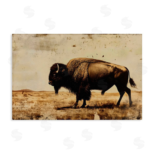 stupell industries Franklyn Gregory | Rustic Lone Buffalo Wall Art