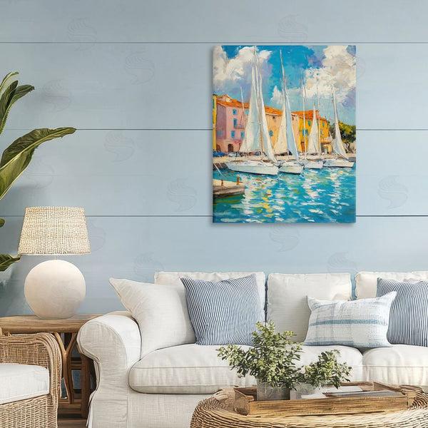 Stupell Industries Franklyn Gregory | Sail Away Boat Harbor Wall Art