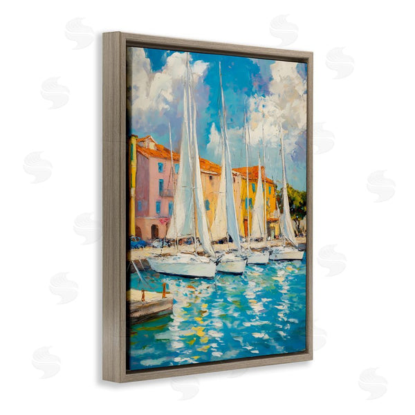 Stupell Industries Franklyn Gregory | Sail Away Boat Harbor Wall Art
