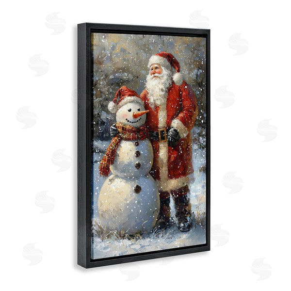 Stupell Industries Franklyn Gregory | Santa & Snowman Friend Wall Art