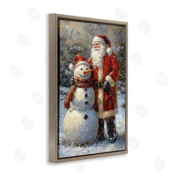 Stupell Industries Franklyn Gregory | Santa & Snowman Friend Wall Art