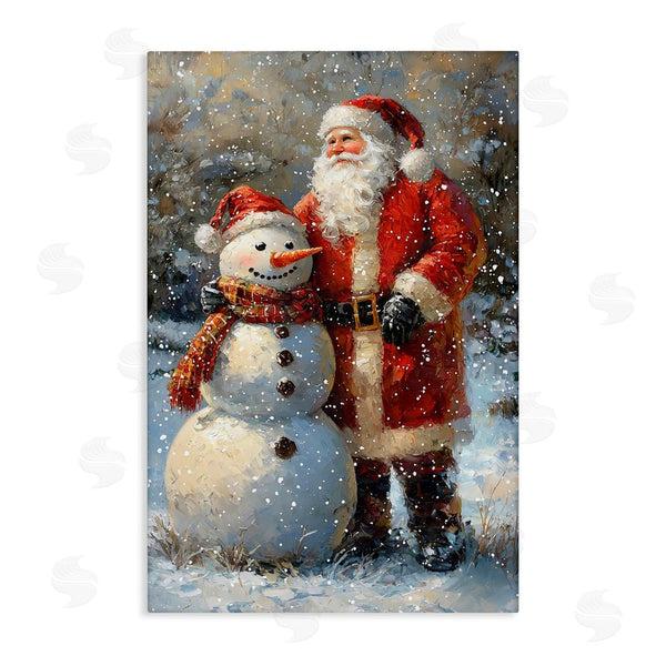 stupell industries Franklyn Gregory | Santa & Snowman Friend Wall Art