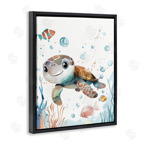 Stupell Industries Franklyn Gregory | Smiling Baby Turtle Wall Art