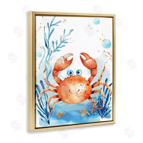 Stupell Industries Franklyn Gregory | Smiling Crab Underwater
