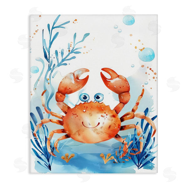 stupell industries Franklyn Gregory | Smiling Crab Underwater