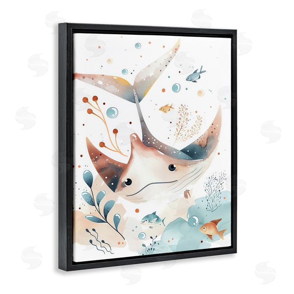 Stupell Industries Franklyn Gregory | Smiling Manta Ray