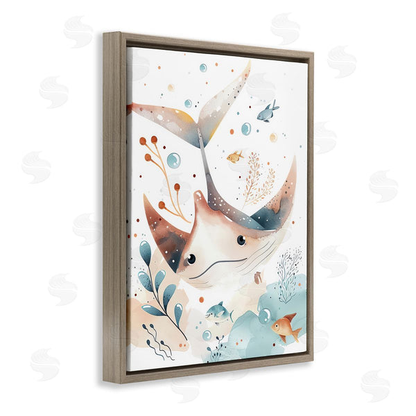 Stupell Industries Franklyn Gregory | Smiling Manta Ray