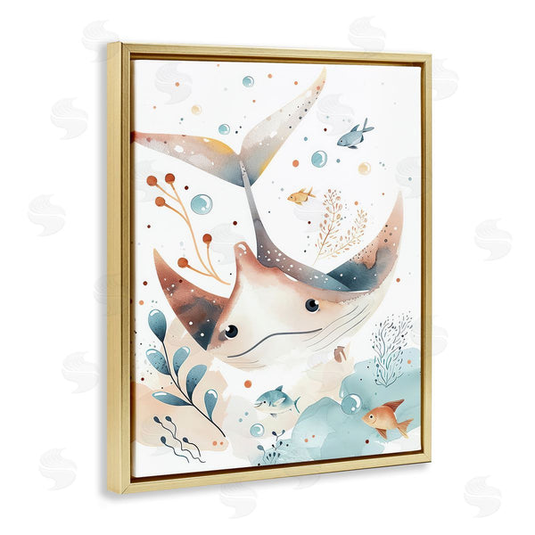 Stupell Industries Franklyn Gregory | Smiling Manta Ray