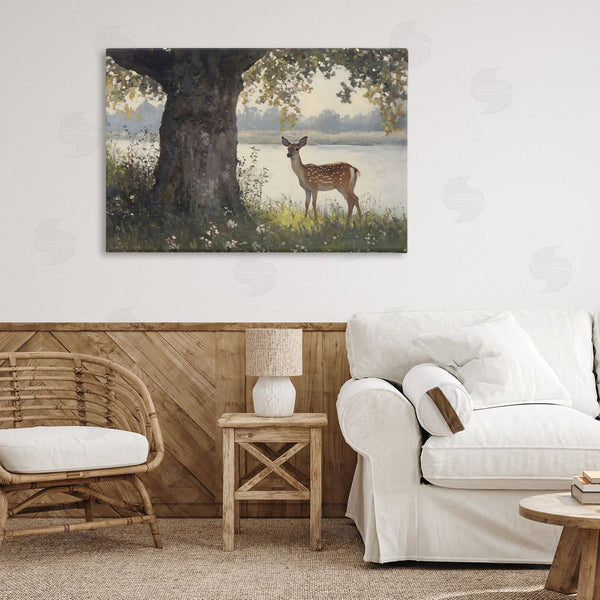Stupell Industries Franklyn Gregory | Spotted Doe By Lake Wall Art