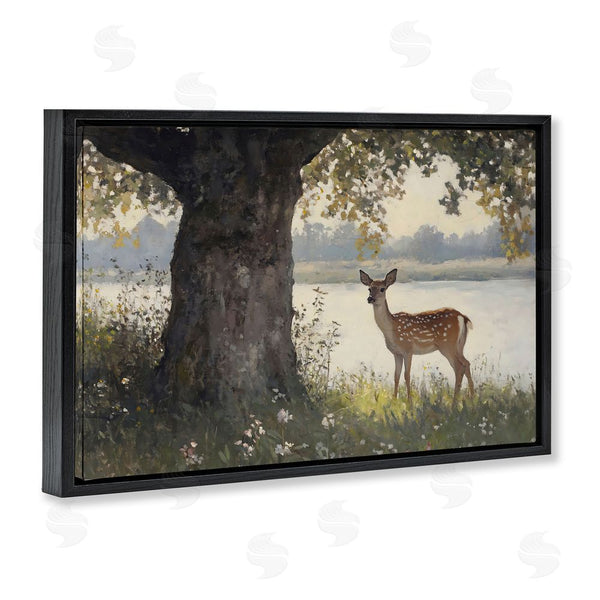 Stupell Industries Franklyn Gregory | Spotted Doe By Lake Wall Art