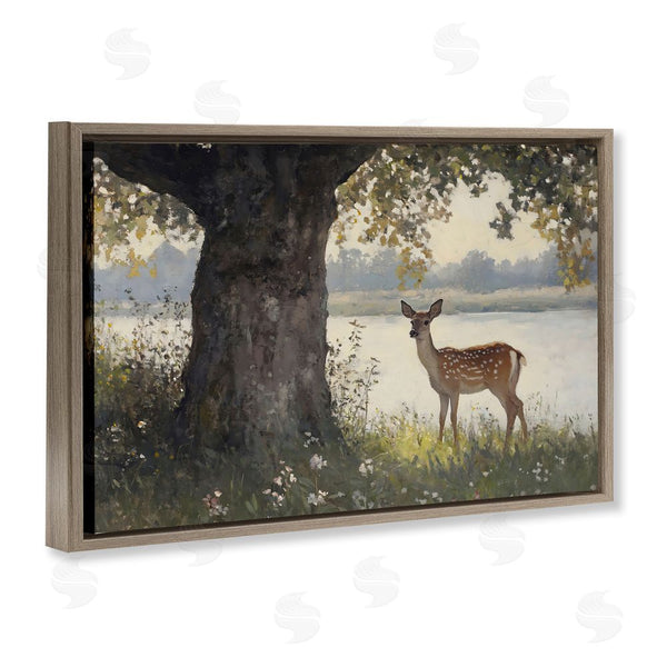 Stupell Industries Franklyn Gregory | Spotted Doe By Lake Wall Art