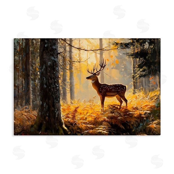 stupell industries Franklyn Gregory | Spotted Stag in Autumn Wilderness Wall Art