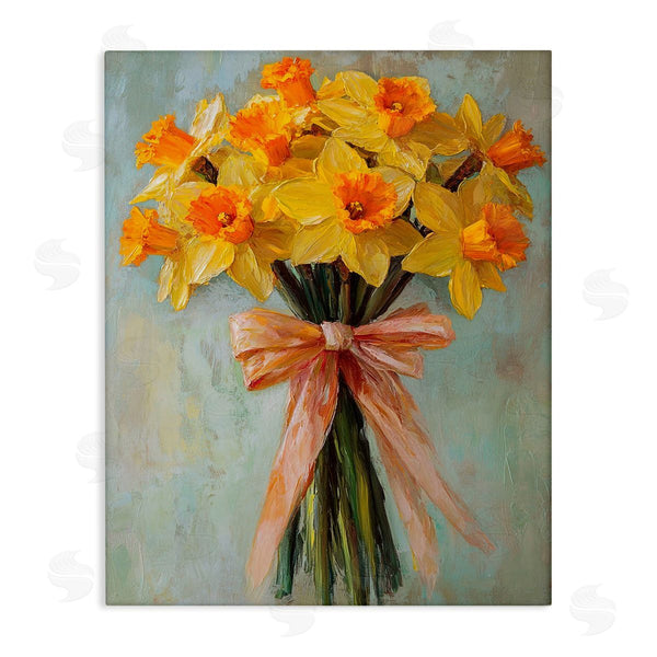 stupell industries Franklyn Gregory | Spring Daffodils with Ribbon