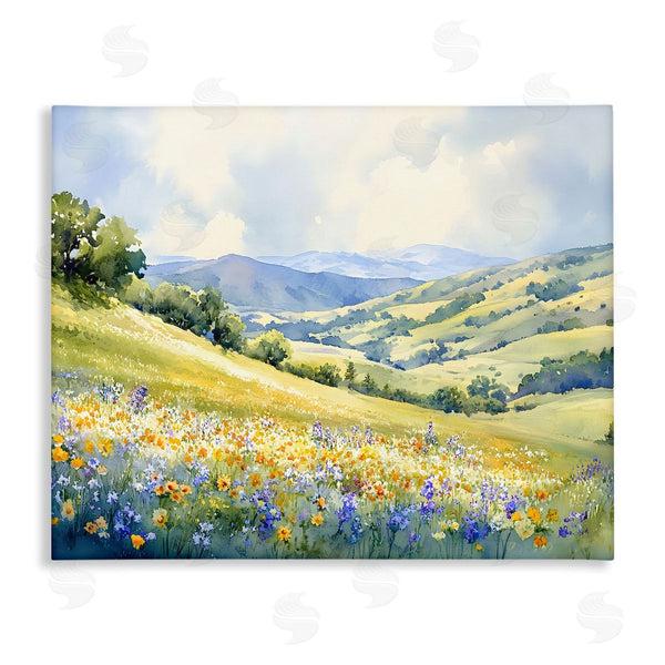 stupell industries Franklyn Gregory | Spring Meadow with Distant Mountain