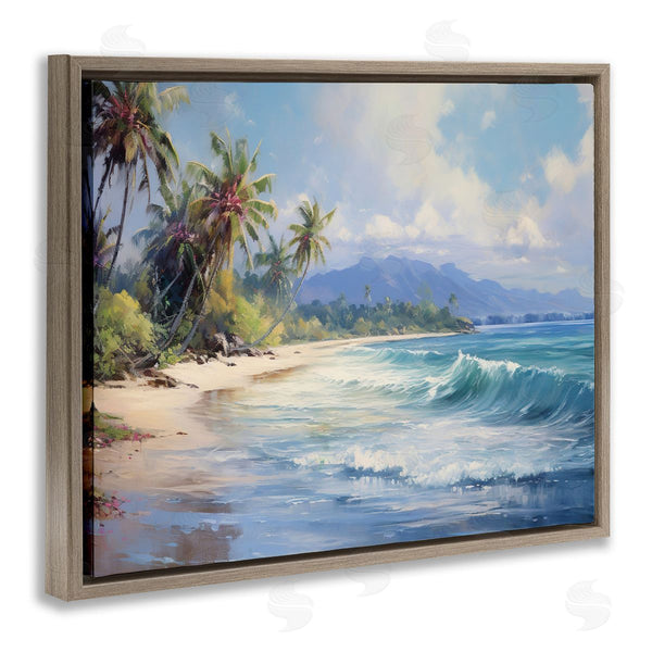 Stupell Industries Franklyn Gregory | Tropical Coast With Rolling Waves