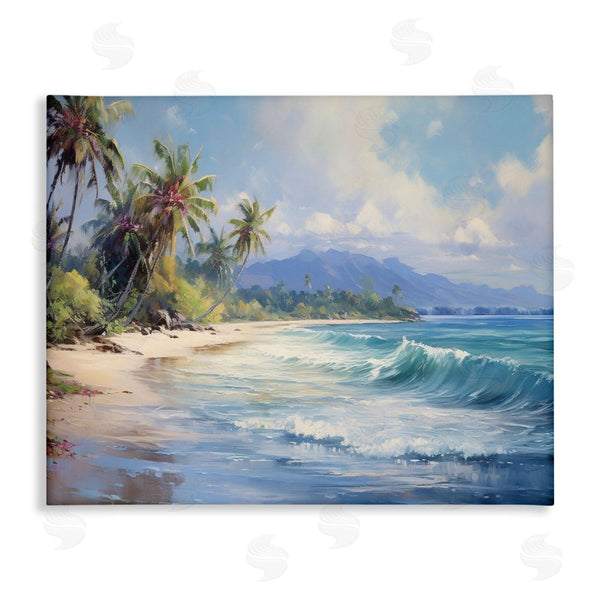stupell industries Franklyn Gregory | Tropical Coast with Rolling Waves