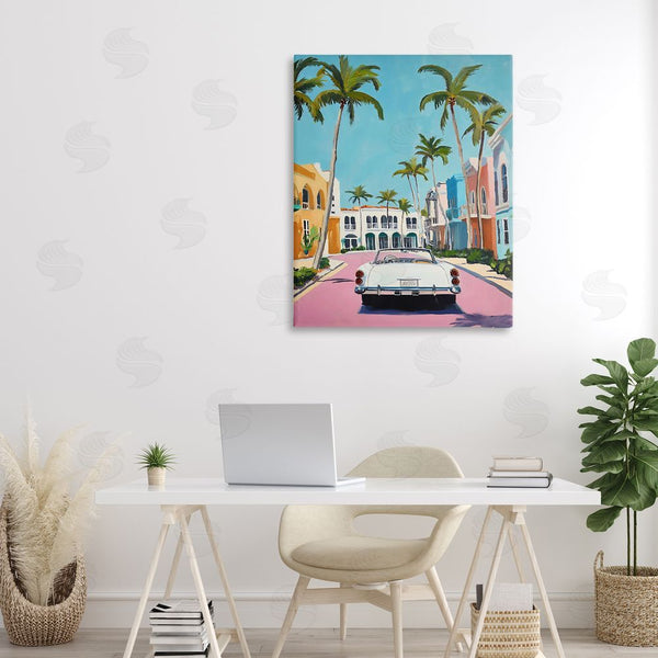 Stupell Industries Franklyn Gregory | Tropical Coasting Classic Car Wall Art