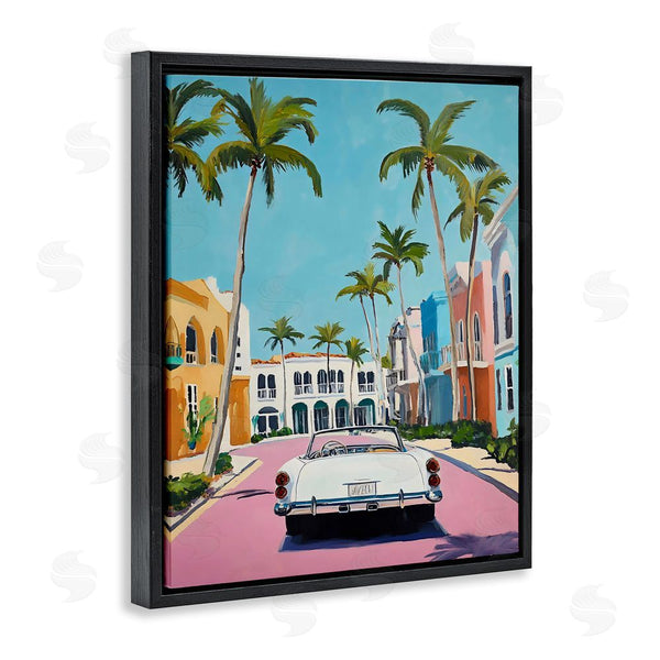 Stupell Industries Franklyn Gregory | Tropical Coasting Classic Car Wall Art