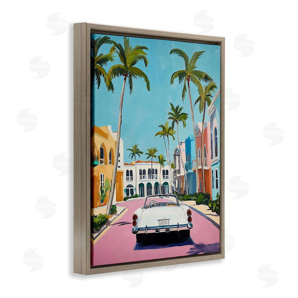Stupell Industries Franklyn Gregory | Tropical Coasting Classic Car Wall Art