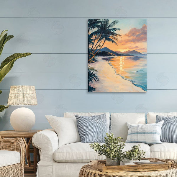 Stupell Industries Franklyn Gregory | Tropical Mountain Sunset Wall Art