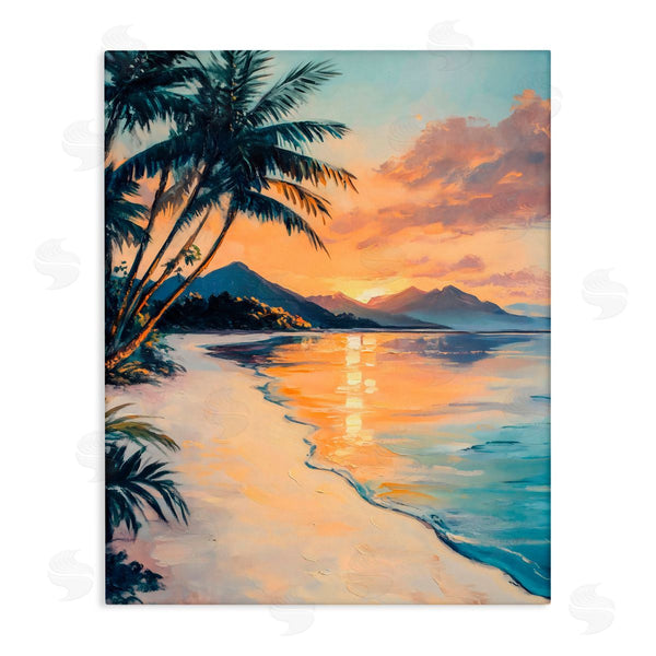 stupell industries Franklyn Gregory | Tropical Mountain Sunset Wall Art
