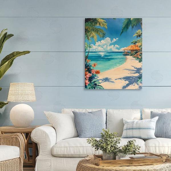 Stupell Industries Franklyn Gregory | Tropical Oceanside Cabana Wall Art