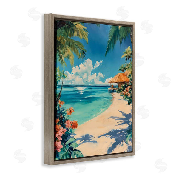 Stupell Industries Franklyn Gregory | Tropical Oceanside Cabana Wall Art