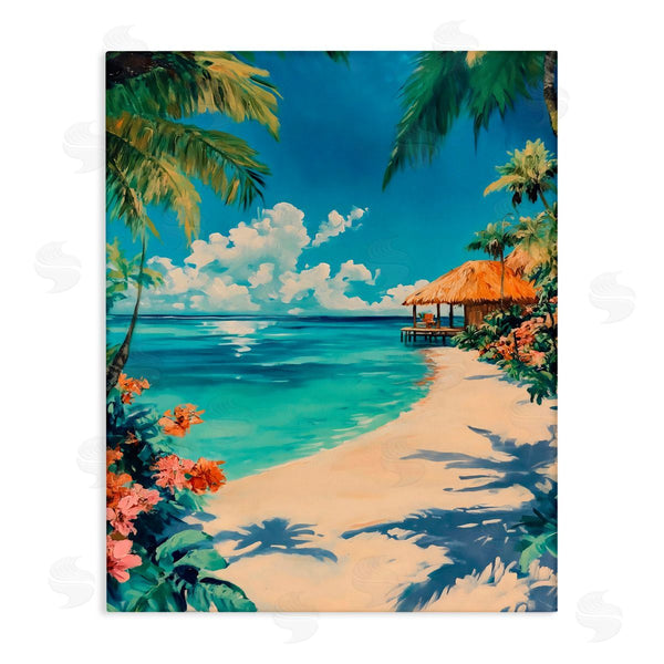 stupell industries Franklyn Gregory | Tropical Oceanside Cabana Wall Art